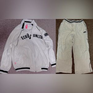 Ecko Unlimited vintage Beige Tracksuit size medium